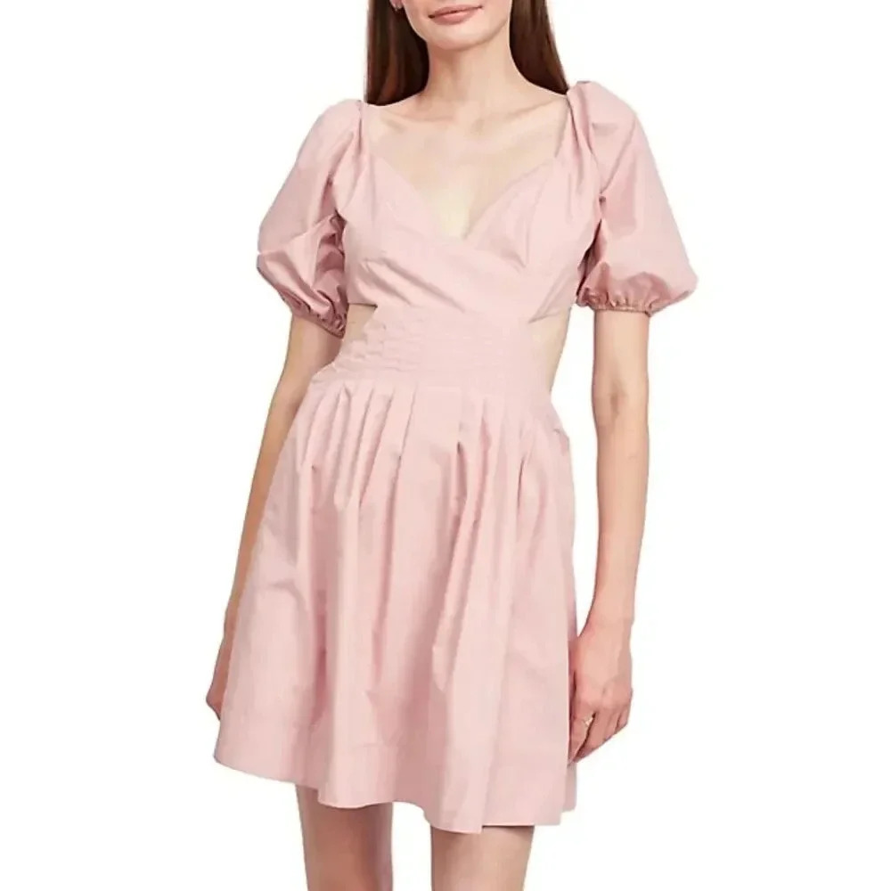 En Saison Simone Cutout Open-Back Mini Dress